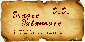 Dragić Dulanović vizit kartica